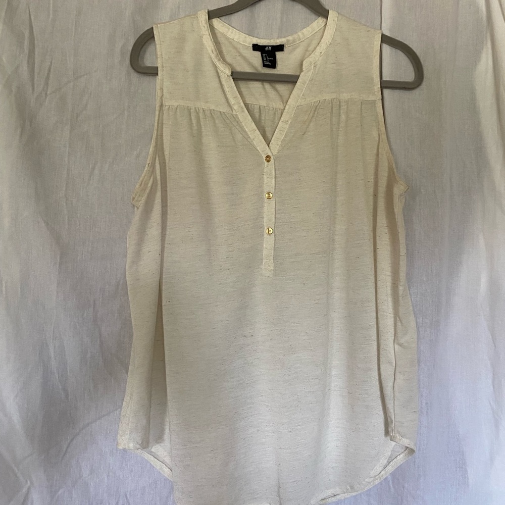 H&M Cream Linen Tank